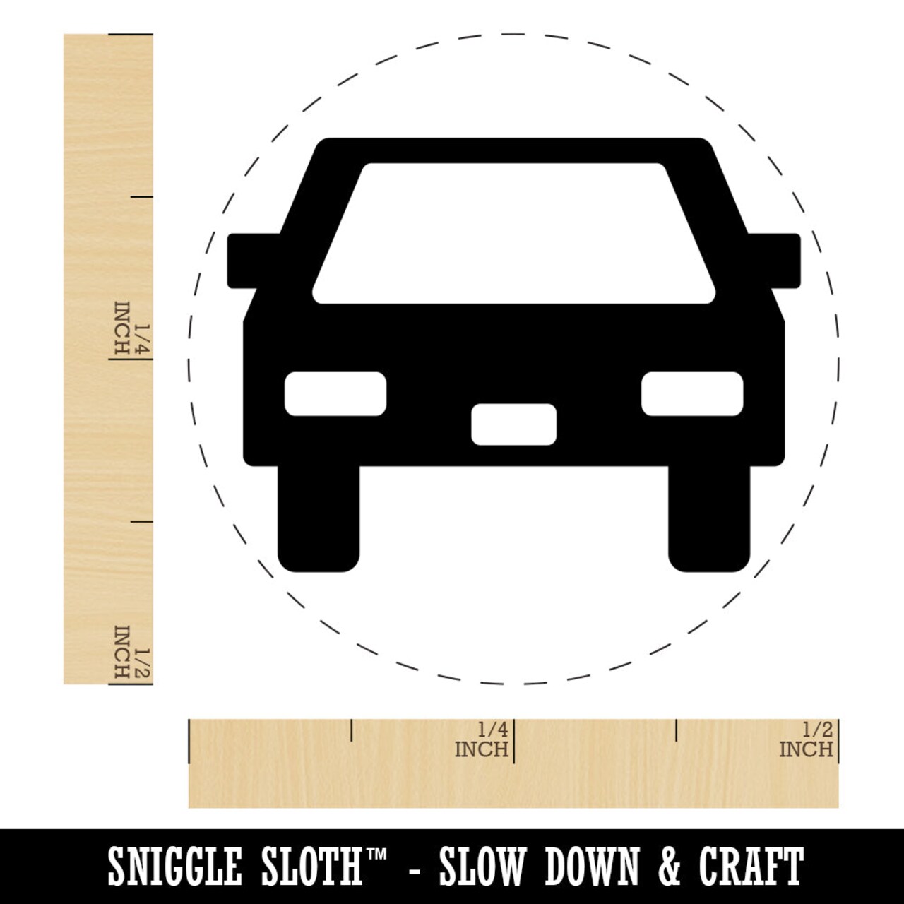Car Automobile Driving Symbol Self-Inking Rubber Stamp for Stamping Crafting Planners
